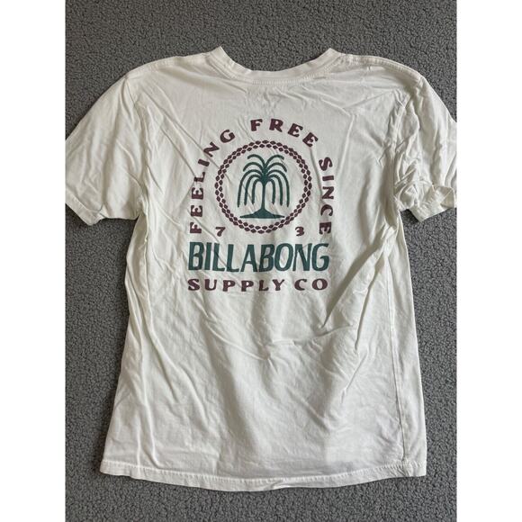 Vintage Billabong Mens medium T-Shirt White Short Sleeve Crewneck Tee - Picture 1 of 6